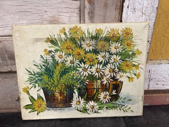 'Yellow Daisies And Marguerites' By Artist Ida Pellei H2