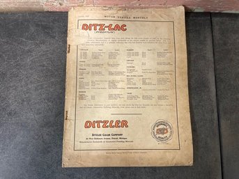 1927 Motor Vehicle Monthly Ditz-Lac Pyroxylin Automotive Enamels J2