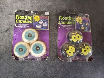 Vtg Halloween Floating Candles Lot Of 2 B3