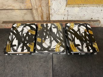 7' X 9' Black And White Mini Binder Lot Of 3 R4C