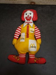 Vintage Ronald McDonald Cloth Stuffed Doll J4