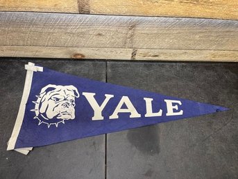 Vintage Yale University Blue Felt Pennant RS1