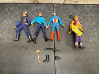 Vintage Mego Action Figures Lot Of 4 R2b