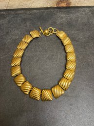 Anne Klein Matte Gold-tone Chunky Statement Collar Necklace R2b