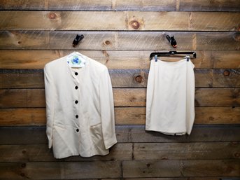 Vintage Linda Allard Ellen Tracy Blazer And Skirt Size 12 CR