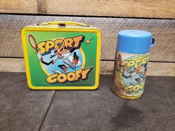 Vintage 'Sport Goofy' Metal Lunchbox Set L1