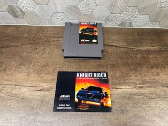 Nintendo Knight Rider Video Game Cartridge & Instruction Manual N1