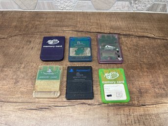 PlayStation 1 And PlayStation 2 Memory Cards Lot Of 6 A3