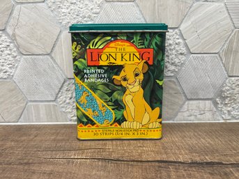 Vintage 1994 Disney's The Lion King "Kid Care" Metal Adhesive Bandage Tin (tin Only)A3