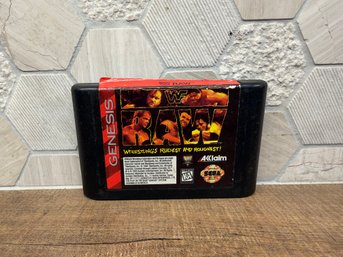 Sega Genesis WWF Raw Video Game Cartridge A5