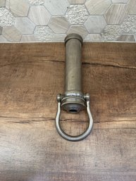 Large Antique Nickle Plated Brass Syringe? Press? Pat. 1900 B1