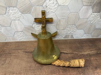 Vintage Solid Brass Nautical Anchor Bell B1