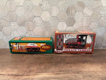 Vintage Ertl Texaco Die-cast Locking Coin Banks Lot Of 2 LDA6