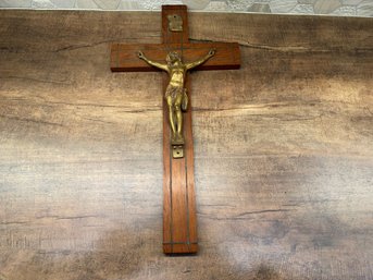 Large Vintage Wooden Crucifix A3