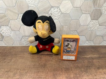 Vintage Walt Disney Productions Mickey Mouse Toys Lot Of 2 JDA7