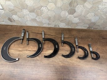 Vintage Set Of Starrett No. 436 Outside Micrometers B2