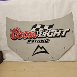 Coors Light Racing Hood Metal Sign