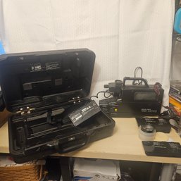 Large Camera & Accessories Lot  With The Case