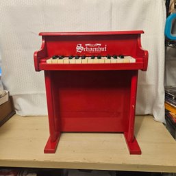 Small Red Schoenhut Toy Piano
