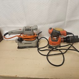 Pair Of Black & Decker Electric Power Sanders