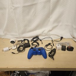 Electronics & Accessories Lot – Chargers, Webcam, Controller & More
