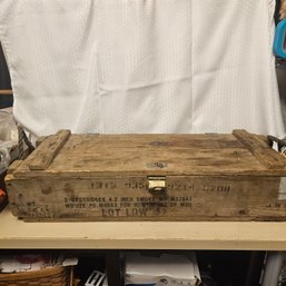 Wooden Crate With Metal Latch