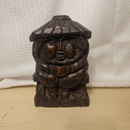 Unique Ainu-Style Japanese Figurative Statue