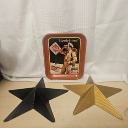Metal Star Wall Dcor With Vintage Coca-Cola Tray