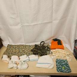 Lot Of Hand-Knit Items – Shoes & More