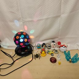 Large Toy Lot With Disco Ball & Folding Poké Ball