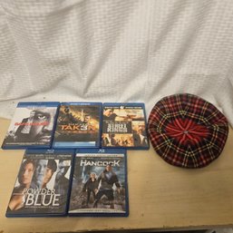 Blu-ray Movie Lot With Hat