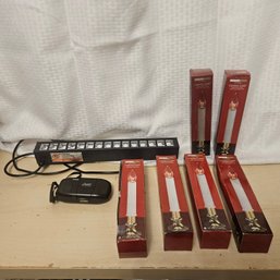 Lighting Decor Lot – Electric Candles, Black Light String & More