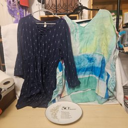 Clothing & Collectible Lot – Shirts & 50th Anniversary Plate