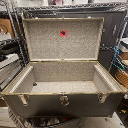 Large Wooden Chest With Stickers