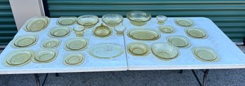 25 Pieces Of Depression Glass