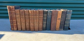 Lot Of 14 Antique Bound Magazines Harpers, Outlook, Scribners & More