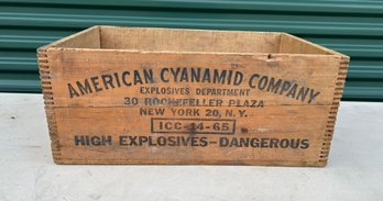 Rare American Cyanamid Company Dynamite Box Crate