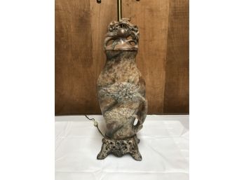 Stunning Antique Chinese Soapstone Urn Form Lamp