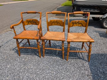 3 Signed Hitchcock Chairs (Lot 1M)