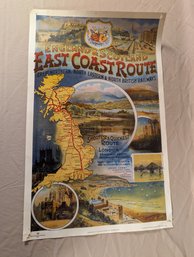 England & Scotland Eats Coast Route Poster