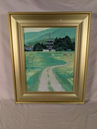 Japanese Air Brush Temple - Signed Lin Sui