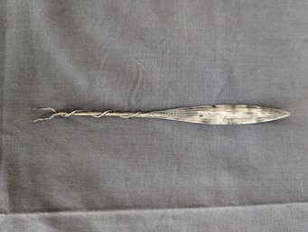 Ornate Antique Silver Pickle Fork (4E)