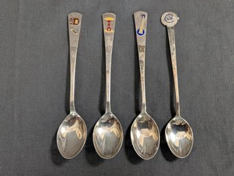 Lot Of Four Chinese Silver Souvenir Spoons (20E)