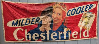 WWII Era Cloth Chesterfield Store Banner (23E)