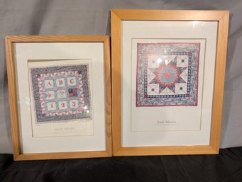 Pair Of Kate Adams Quilt Illustrations (24E)