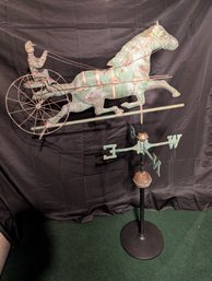 Copper & Brass Horse And Cart Weathervane (32E)
