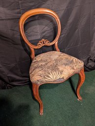 Set Of Six Carved Oval Back Upholstered Chairs (35E)