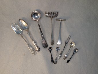 Lot Of Mixed Georgian Era Sterling Silverware - 155.60 Grams Sterling (49M)