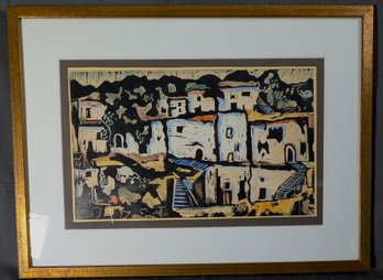 I Sassi Di Matera (The Rocks Of Matera) Lithograph By Udroiu Constantin (4E)