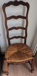 Set Of Eight French Provincial Ladder Back Chairs (11 E)